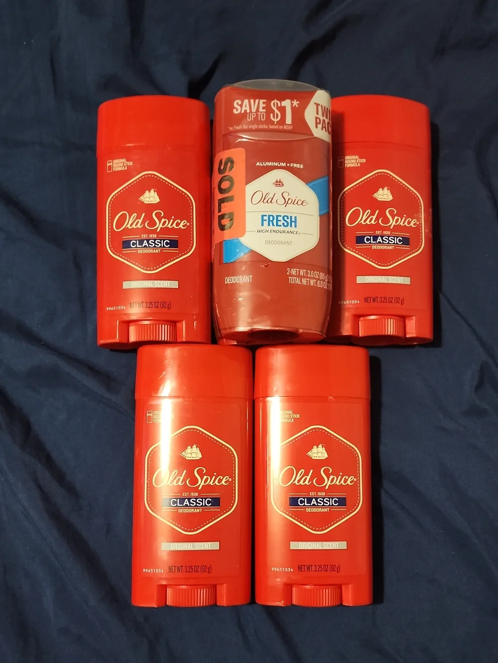 6 Old Spice Classic Red Stick Deodorant - Mens Grooming